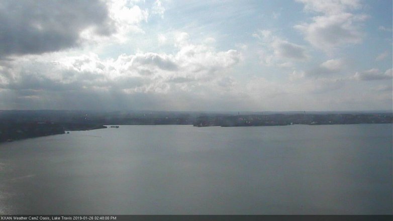 Lake Travis webcam, January 26, 2019 1:50 PM CT