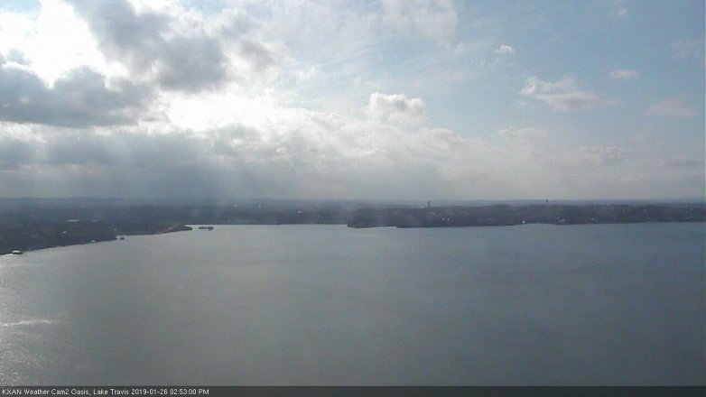 Lake Travis webcam, January 26, 2019 1:55 PM CT