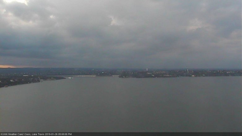 Lake Travis webcam, January 26, 2019 4:10 PM CT