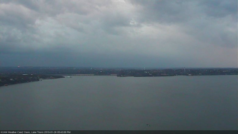 Lake Travis webcam, January 26, 2019 4:45 PM CT