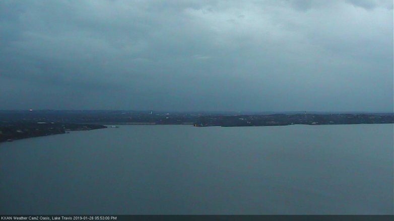 Lake Travis webcam, January 26, 2019 4:55 PM CT