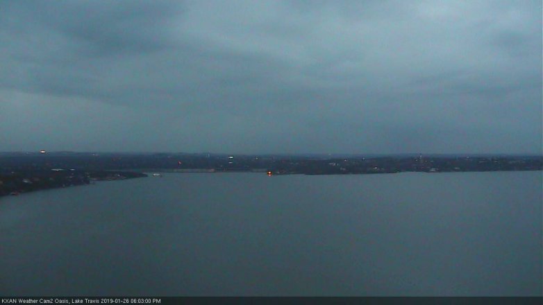 Lake Travis webcam, January 26, 2019 5:05 PM CT