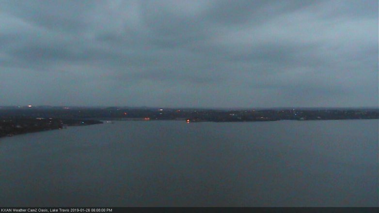 Lake Travis webcam, January 26, 2019 5:10 PM CT