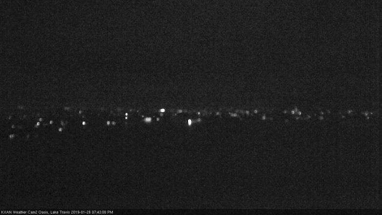 Lake Travis webcam, January 26, 2019 6:45 PM CT