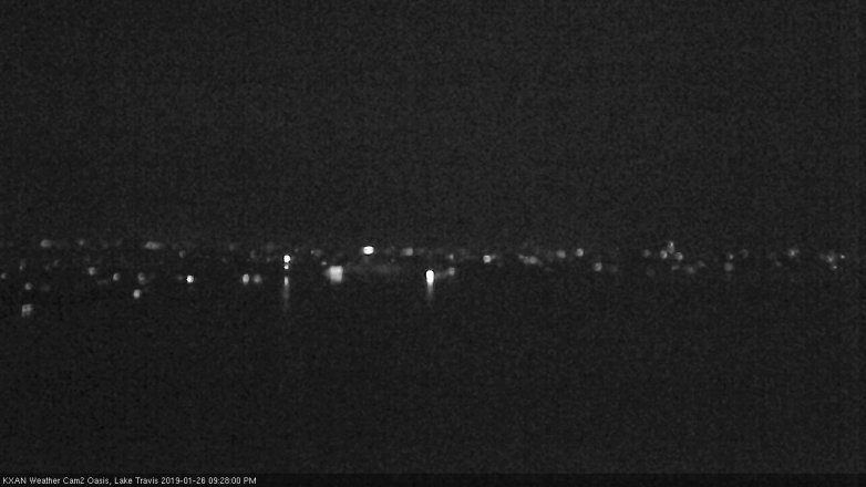 Lake Travis webcam, January 26, 2019 8:30 PM CT