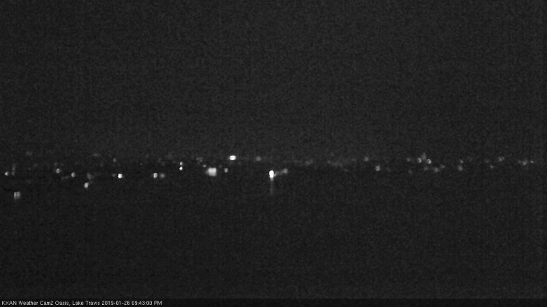 Lake Travis webcam, January 26, 2019 8:45 PM CT