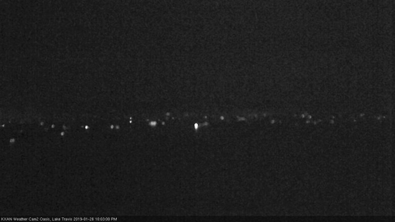 Lake Travis webcam, January 26, 2019 9:05 PM CT