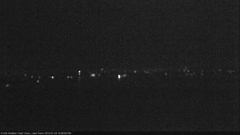 Lake Travis webcam, January 26, 2019 9:10 PM CT