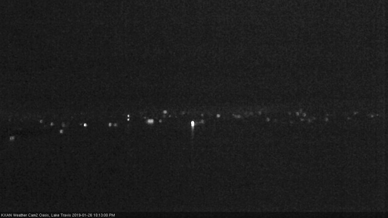 Lake Travis webcam, January 26, 2019 9:15 PM CT