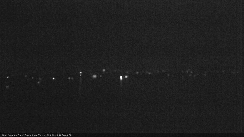 Lake Travis webcam, January 26, 2019 9:30 PM CT