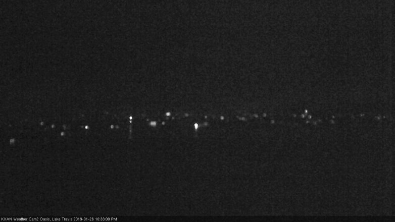Lake Travis webcam, January 26, 2019 9:35 PM CT