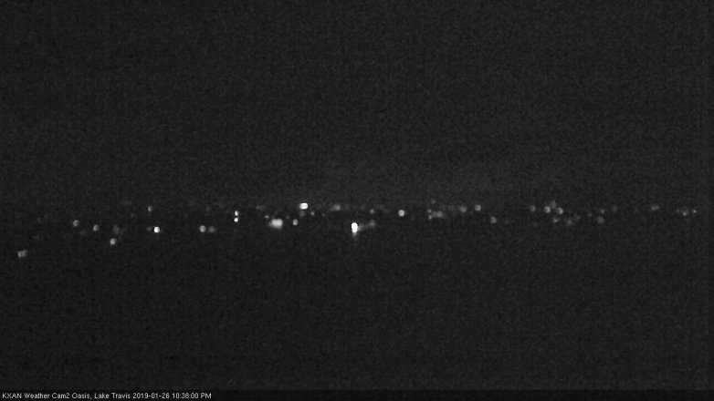 Lake Travis webcam, January 26, 2019 9:40 PM CT