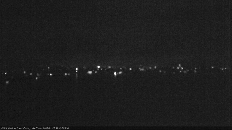 Lake Travis webcam, January 26, 2019 9:45 PM CT