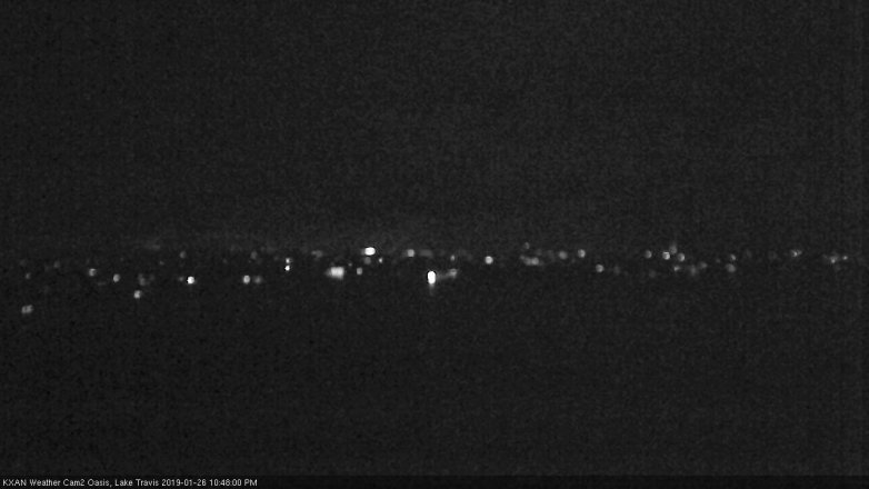 Lake Travis webcam, January 26, 2019 9:50 PM CT