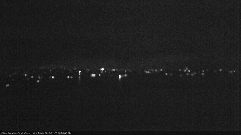 Lake Travis webcam, January 26, 2019 9:55 PM CT