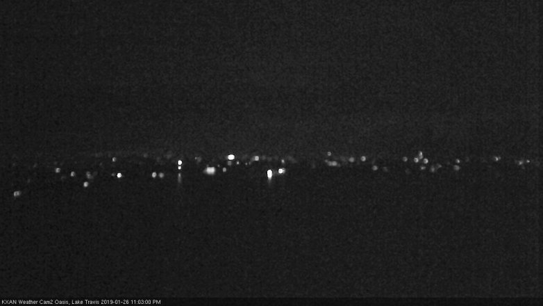 Lake Travis webcam, January 26, 2019 10:05 PM CT