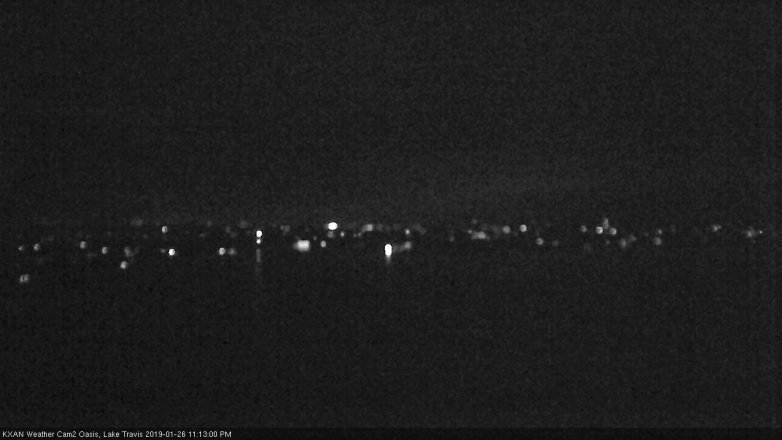 Lake Travis webcam, January 26, 2019 10:15 PM CT