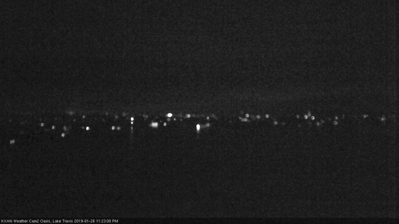 Lake Travis webcam, January 26, 2019 10:25 PM CT