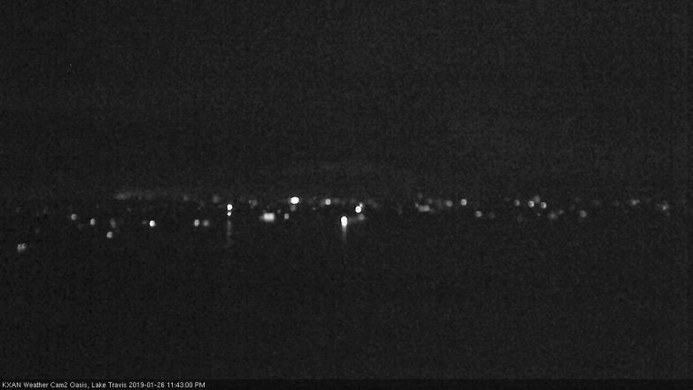 Lake Travis webcam, January 26, 2019 10:45 PM CT