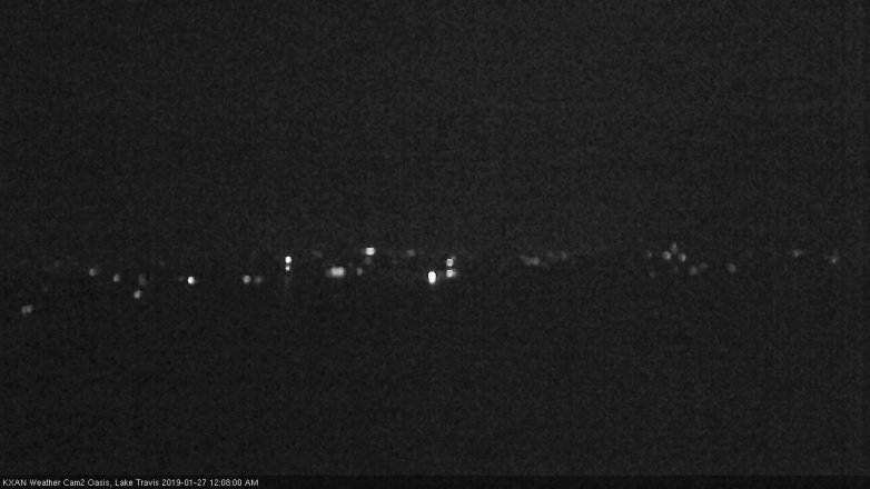 Lake Travis webcam, January 26, 2019 11:10 PM CT