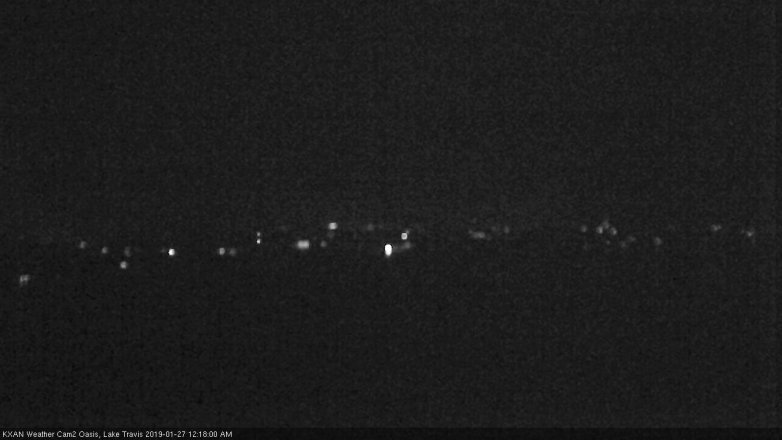 Lake Travis webcam, January 26, 2019 11:20 PM CT