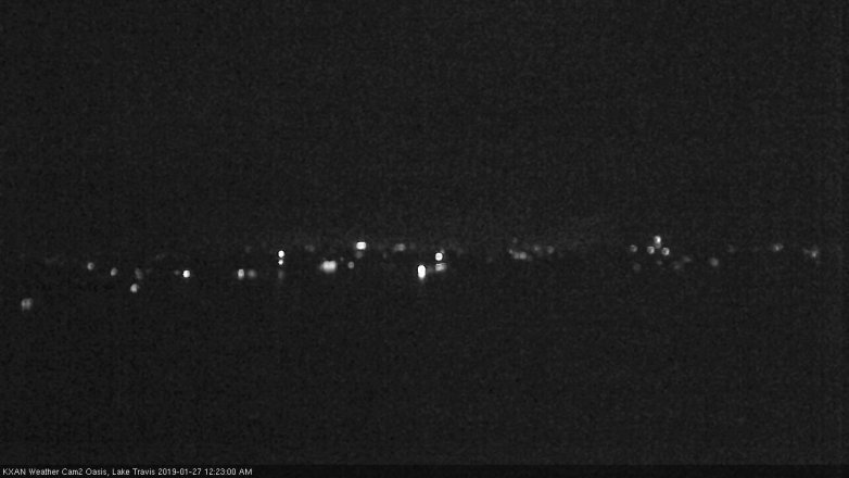 Lake Travis webcam, January 26, 2019 11:25 PM CT