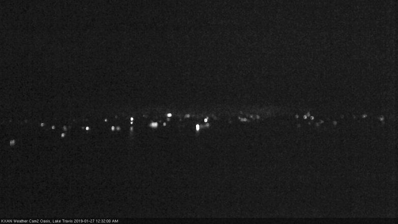 Lake Travis webcam, January 26, 2019 11:35 PM CT