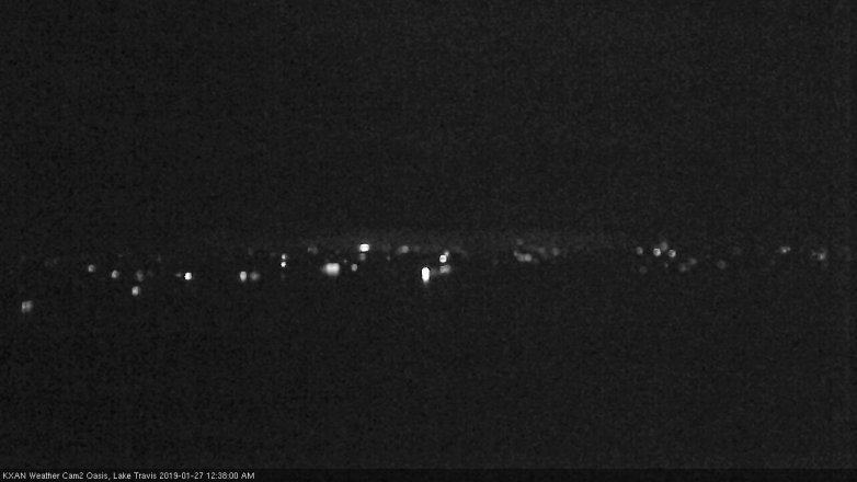 Lake Travis webcam, January 26, 2019 11:40 PM CT