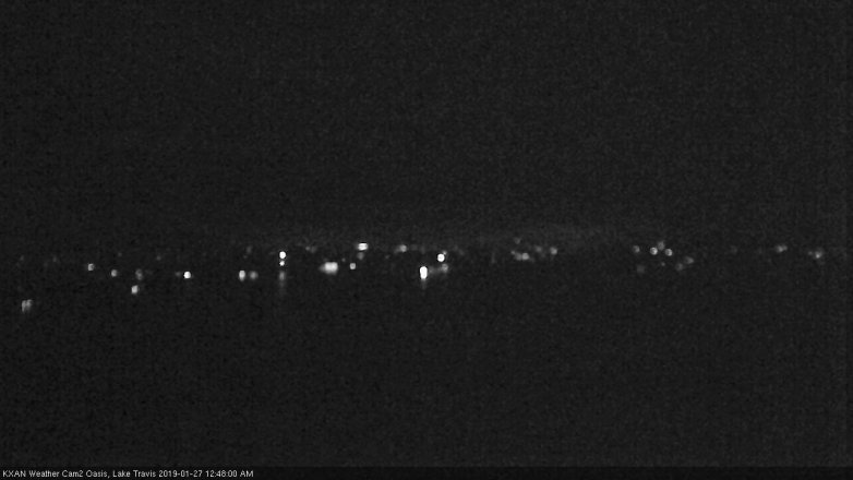 Lake Travis webcam, January 26, 2019 11:50 PM CT