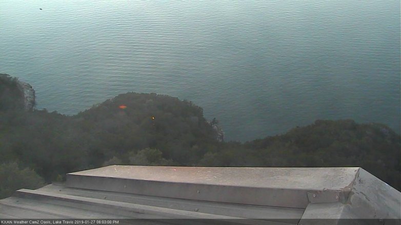Lake Travis webcam, January 27, 2019 5:05 PM CT