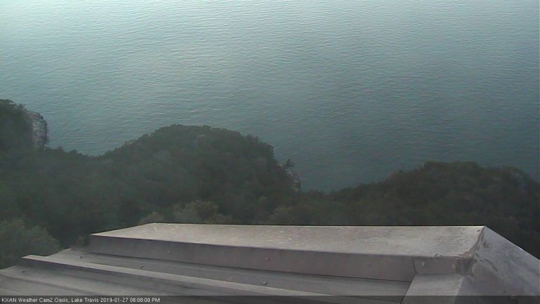 Lake Travis webcam, January 27, 2019 5:10 PM CT