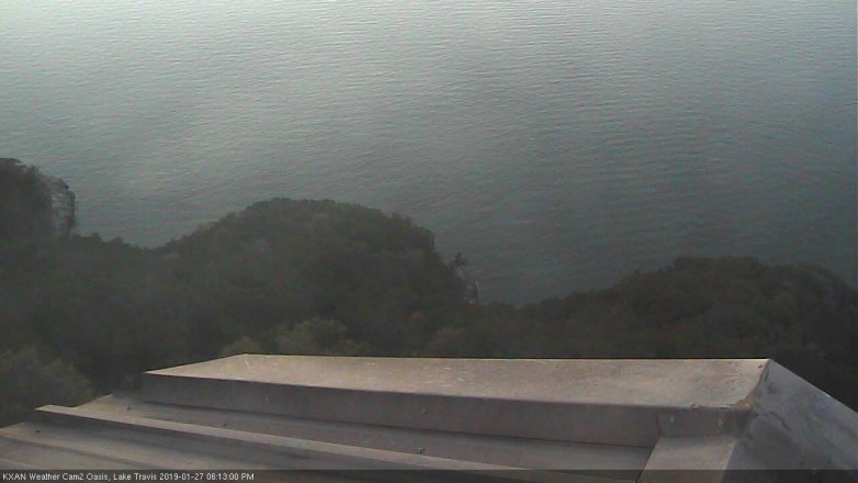 Lake Travis webcam, January 27, 2019 5:15 PM CT