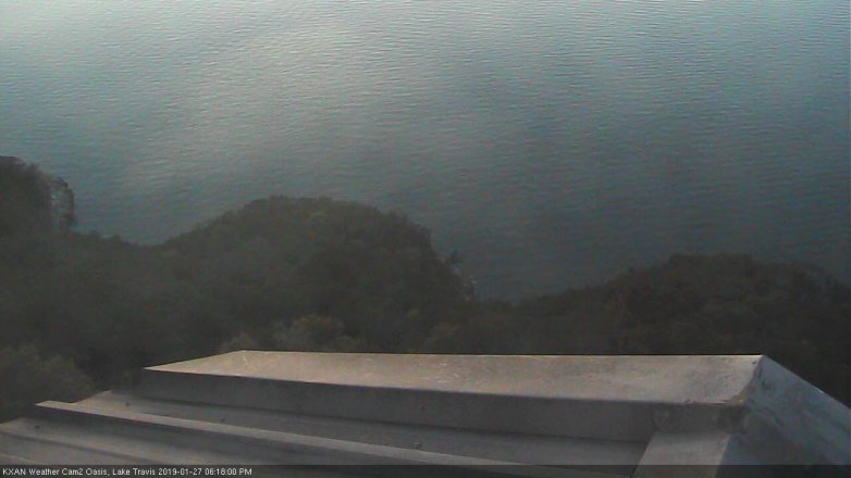 Lake Travis webcam, January 27, 2019 5:20 PM CT