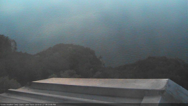 Lake Travis webcam, January 27, 2019 5:25 PM CT