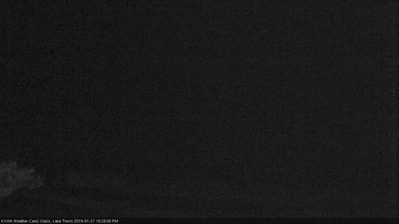 Lake Travis webcam, January 27, 2019 9:30 PM CT