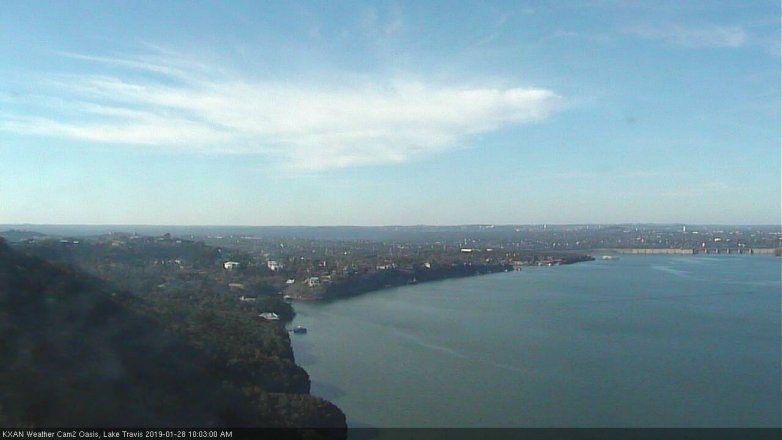 Lake Travis webcam, January 28, 2019 9:05 AM CT