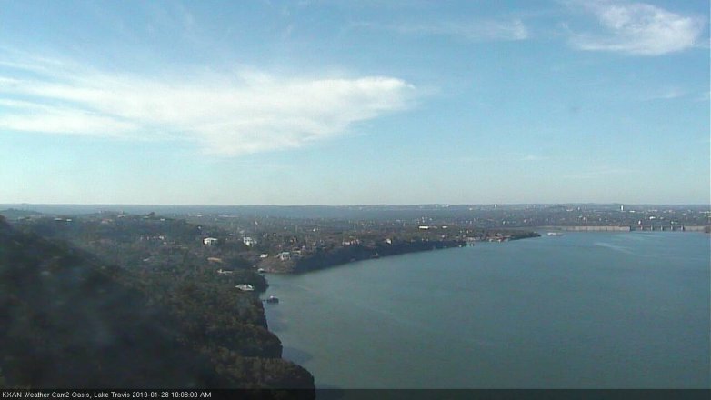 Lake Travis webcam, January 28, 2019 9:10 AM CT