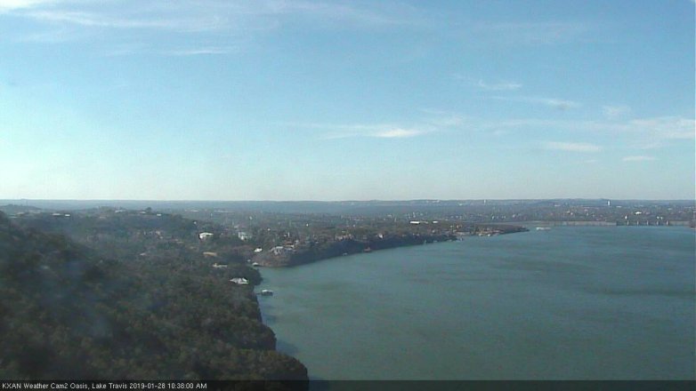Lake Travis webcam, January 28, 2019 9:40 AM CT