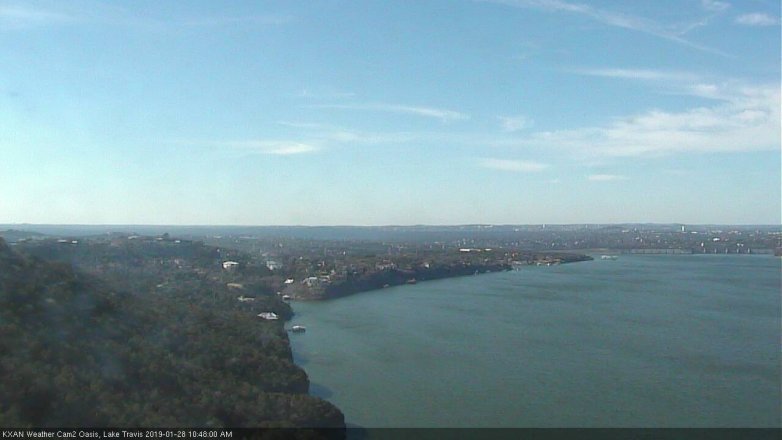 Lake Travis webcam, January 28, 2019 9:50 AM CT