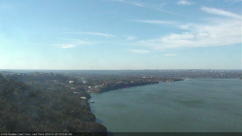 Lake Travis webcam, January 28, 2019 9:55 AM CT