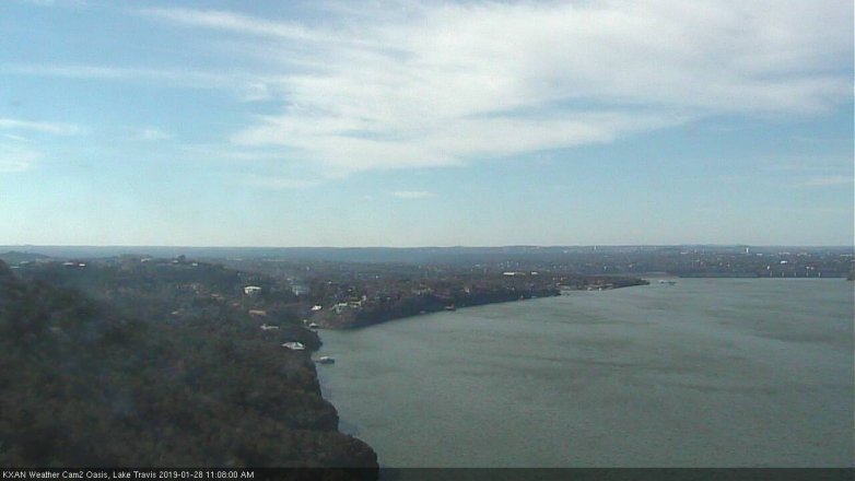 Lake Travis webcam, January 28, 2019 10:10 AM CT