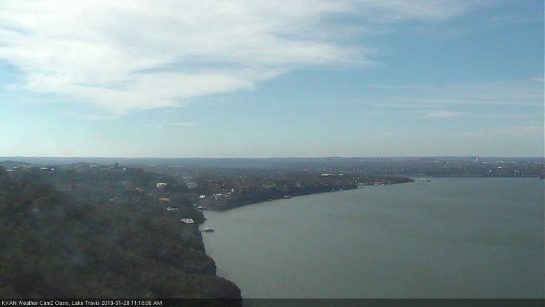 Lake Travis webcam, January 28, 2019 10:20 AM CT