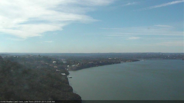 Lake Travis webcam, January 28, 2019 10:25 AM CT