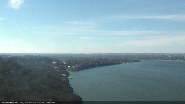 Lake Travis webcam, January 28, 2019 10:40 AM CT