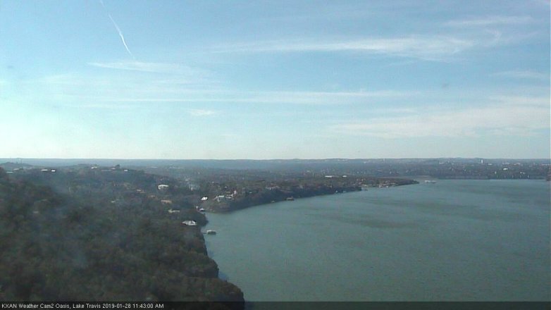 Lake Travis webcam, January 28, 2019 10:45 AM CT