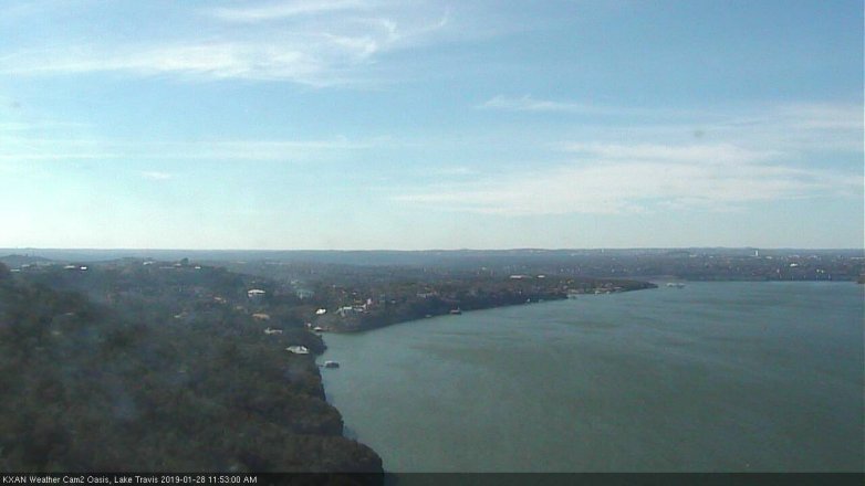 Lake Travis webcam, January 28, 2019 10:55 AM CT