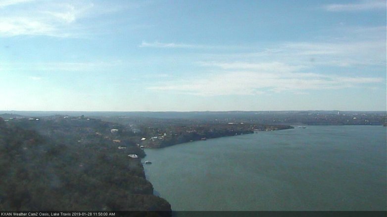Lake Travis webcam, January 28, 2019 11:00 AM CT