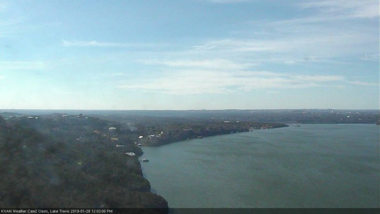 Lake Travis webcam, January 28, 2019 11:05 AM CT