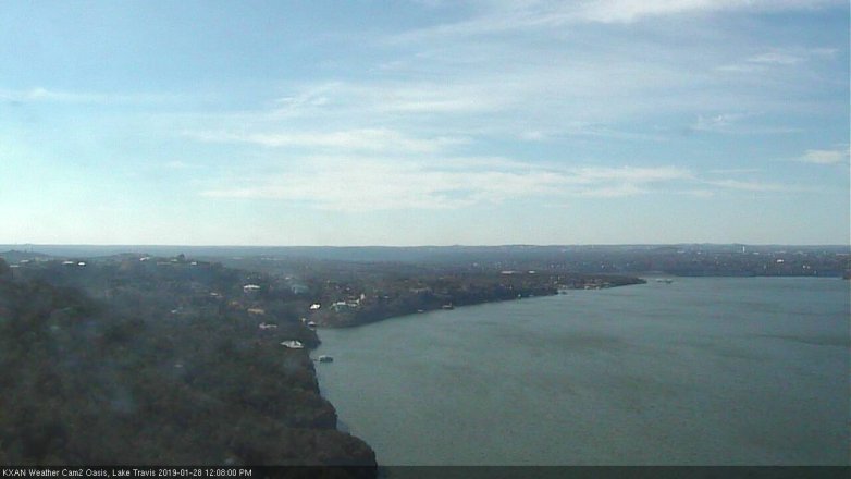 Lake Travis webcam, January 28, 2019 11:10 AM CT