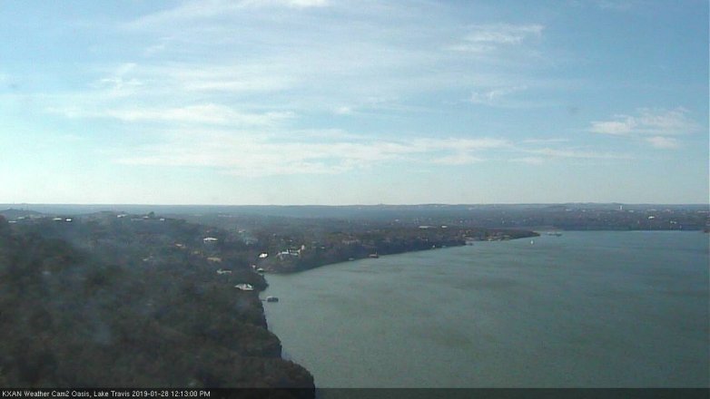Lake Travis webcam, January 28, 2019 11:15 AM CT